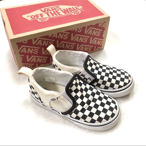 Vans Other - Vans Asher V Checkers Black/Natural Size 8 Toddler